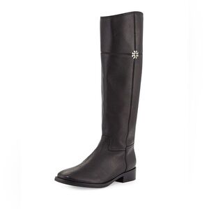 Tory Burch Jolie Riding Boot in Black Leather